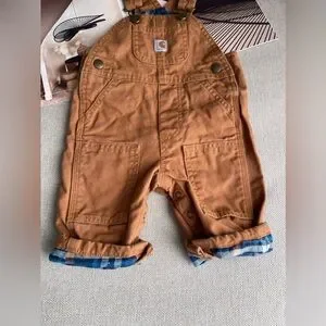 Carhartt One Pieces Carhartt Infant Flannellined Canvas Bib